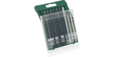 10-piece saw blade box, wood/metal/plastic (T-shank)