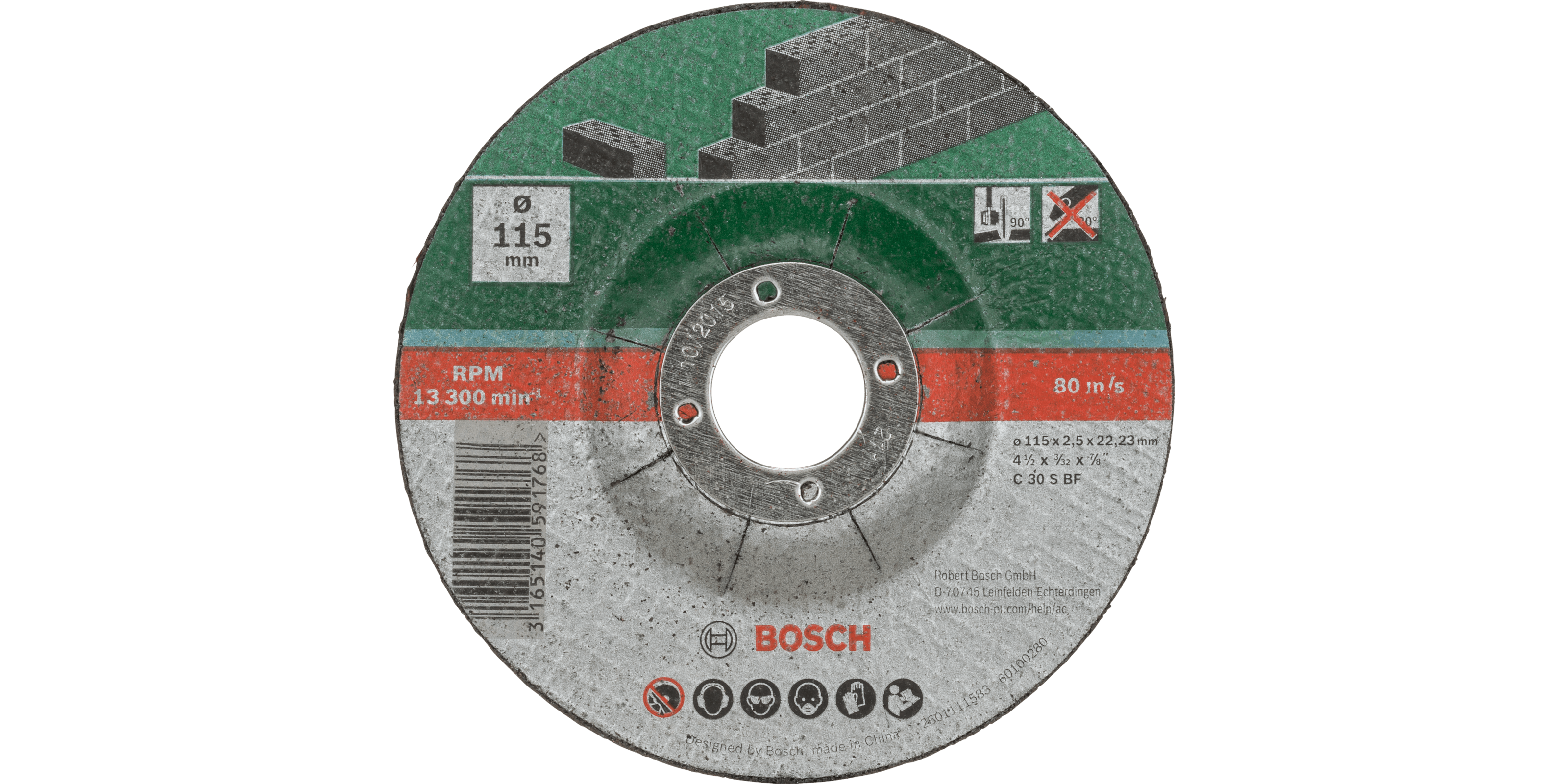 Cutting Disc for Stone Depressed Centre Set 5 Pieces
