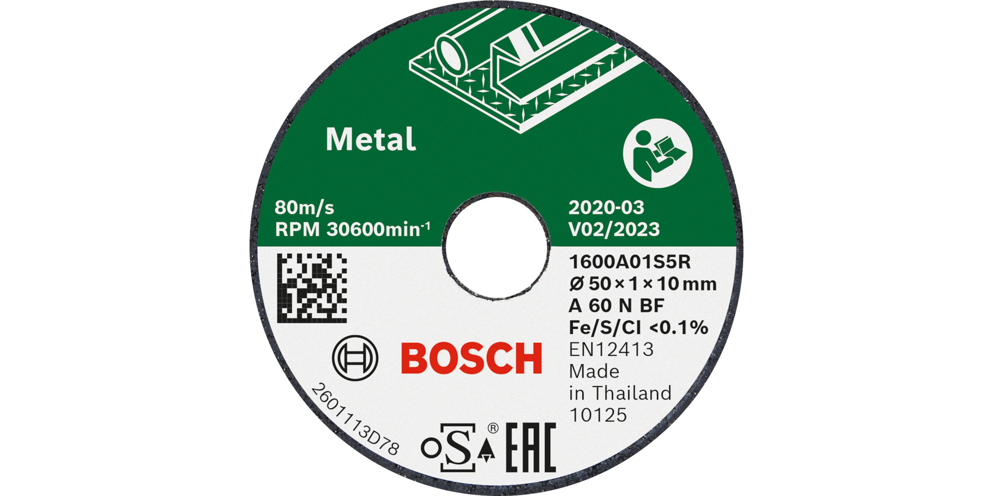 Straight cutting disc for stainless steel application.