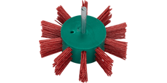 Flap brush for drills - Nylon wire with aluminium oxide coated abrasive K80, 100 mm