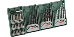 Mini-X-Line Drill and Screwdriver Bit Set Multipack 3+1
