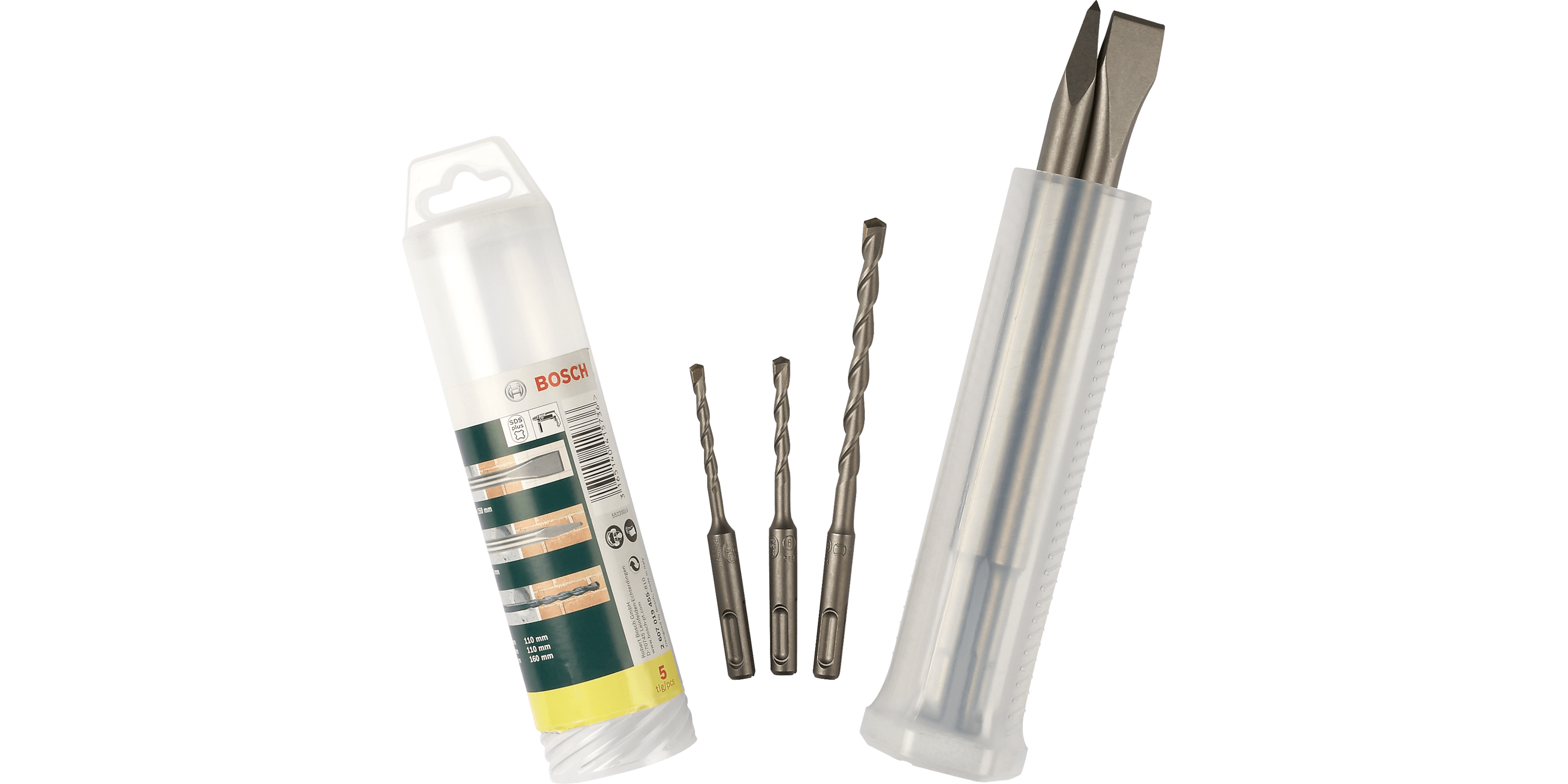SDS plus Chisel and Hammer Drill Bit Set 5 Pieces