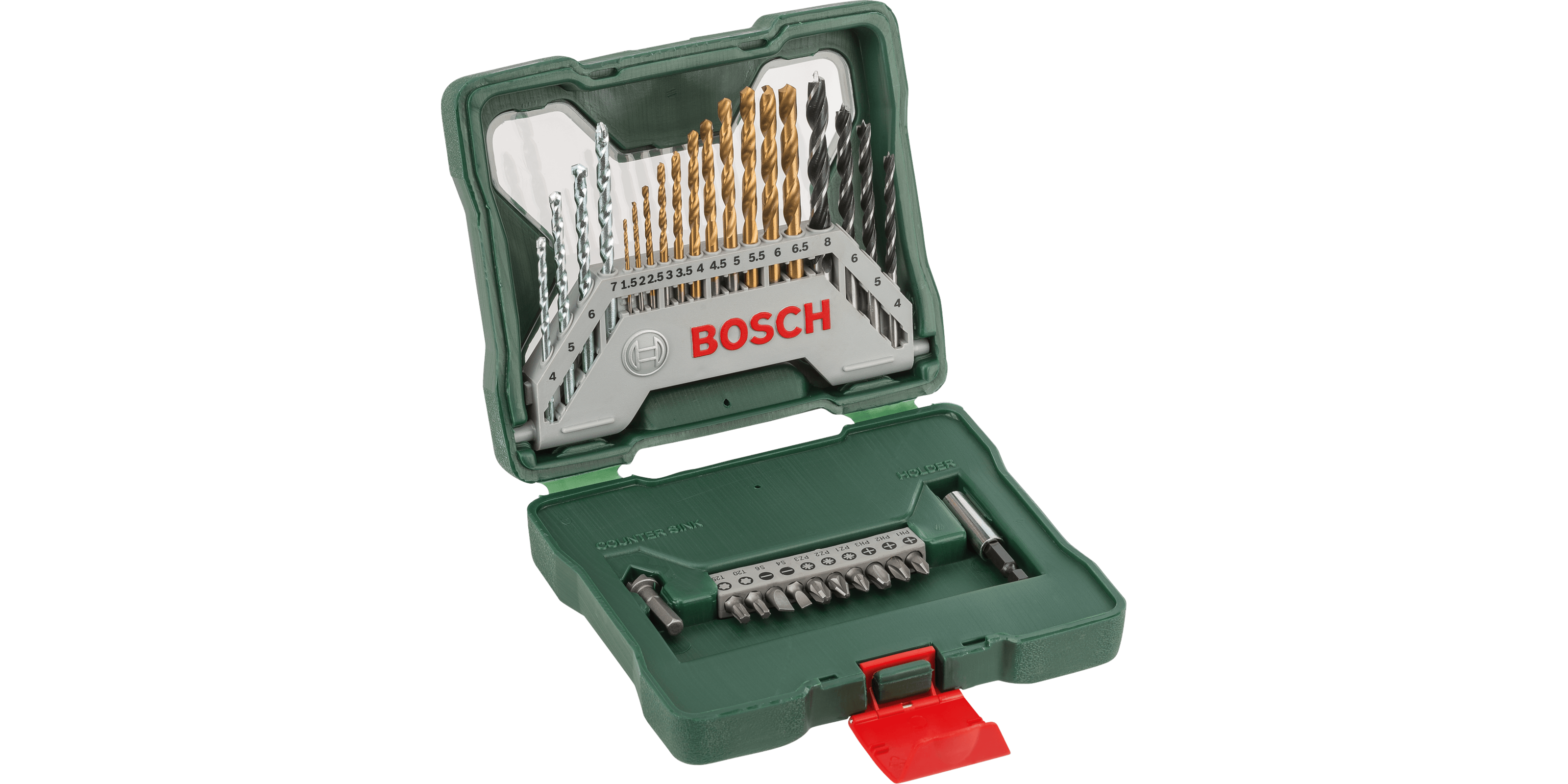 X-Line Drill- and Screwdriver Bit Set TiN-coated 30 pieces