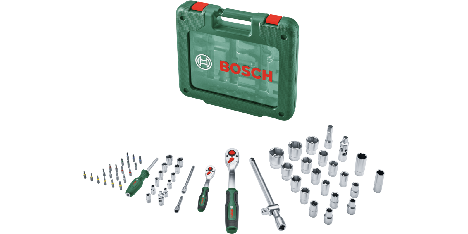1/4"+ 1/2" Ratchet Set 60-Piece