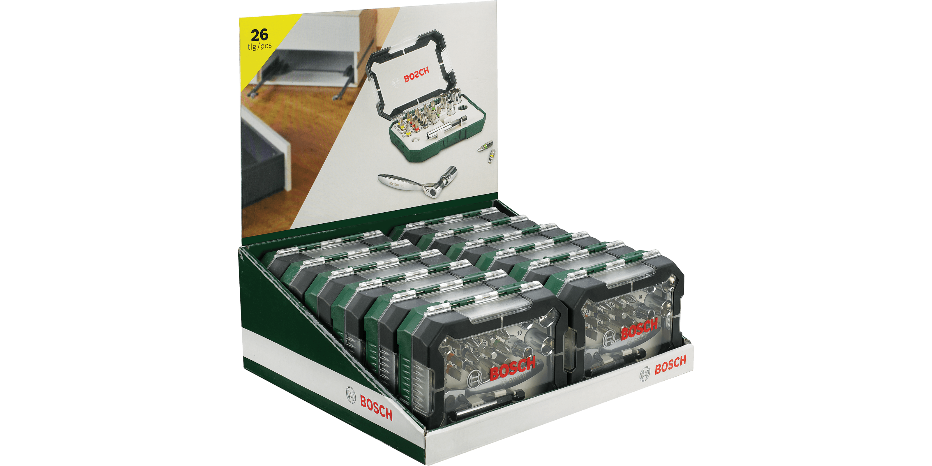 Screwdriver Bit Set 26 Pieces with Ratchet