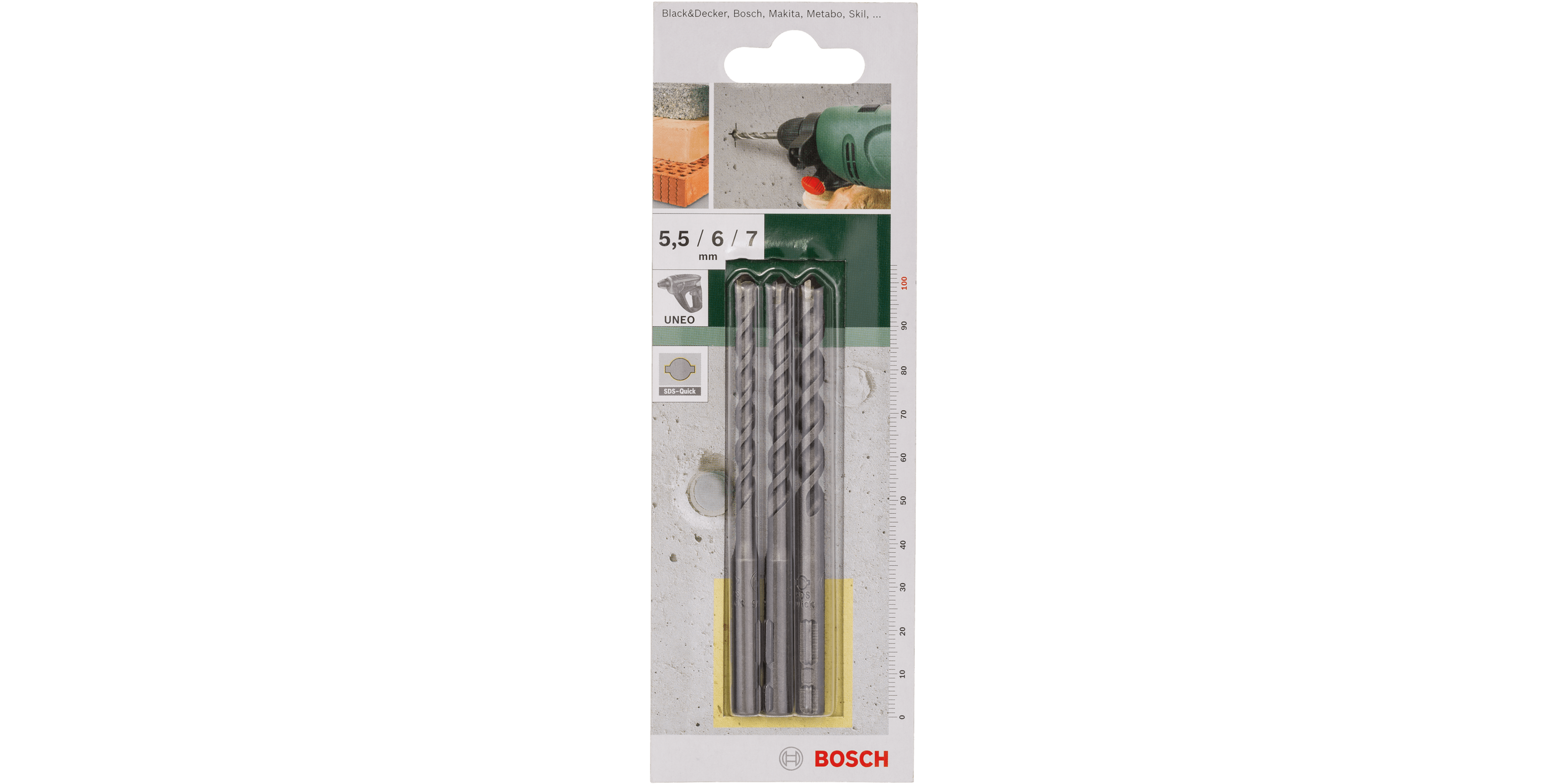 SDS quick Concrete Drill Bit Set 3 Pieces