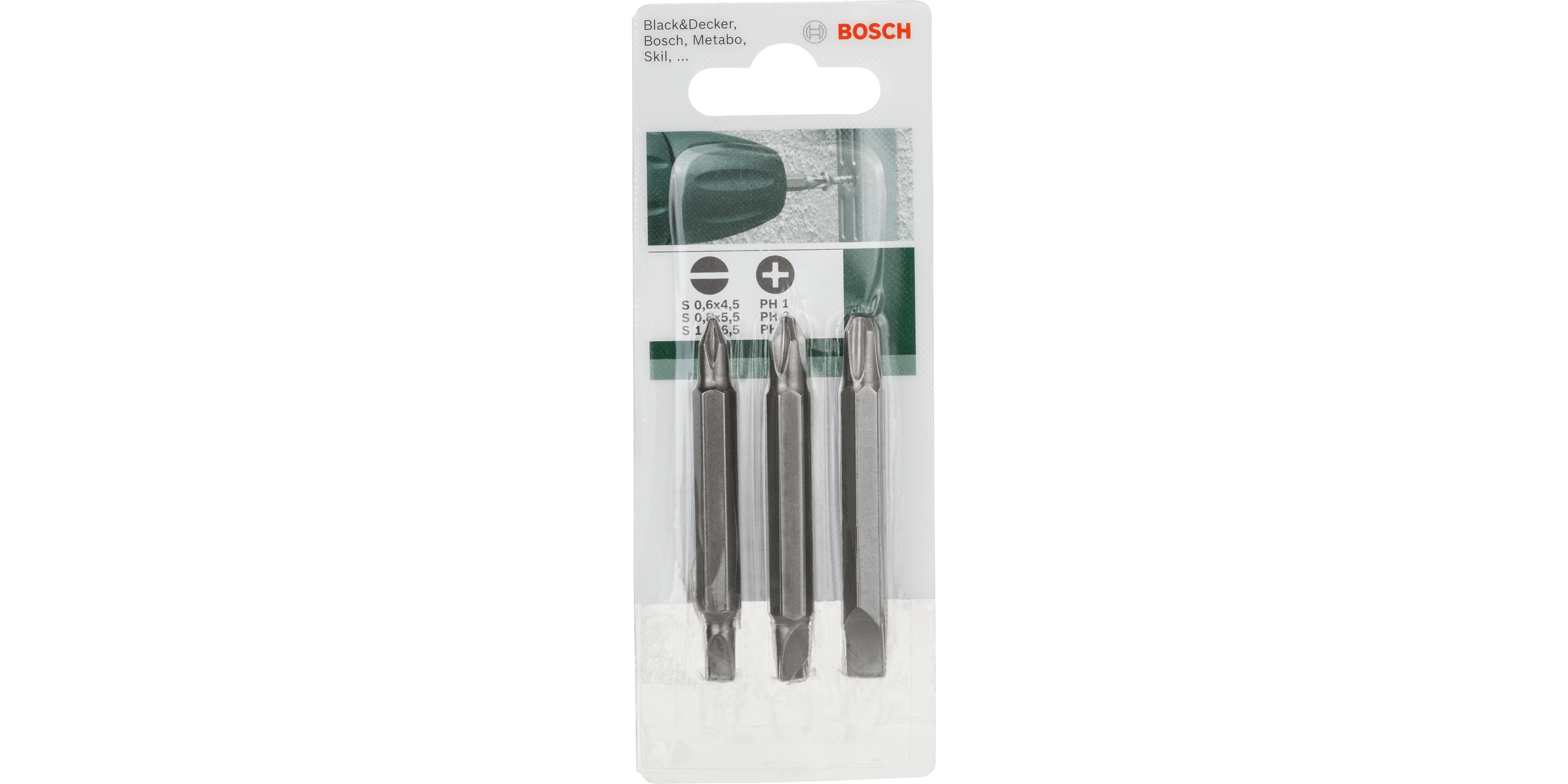 Double Ended Screwdriver Bit Set 3 Pieces (PH, S)