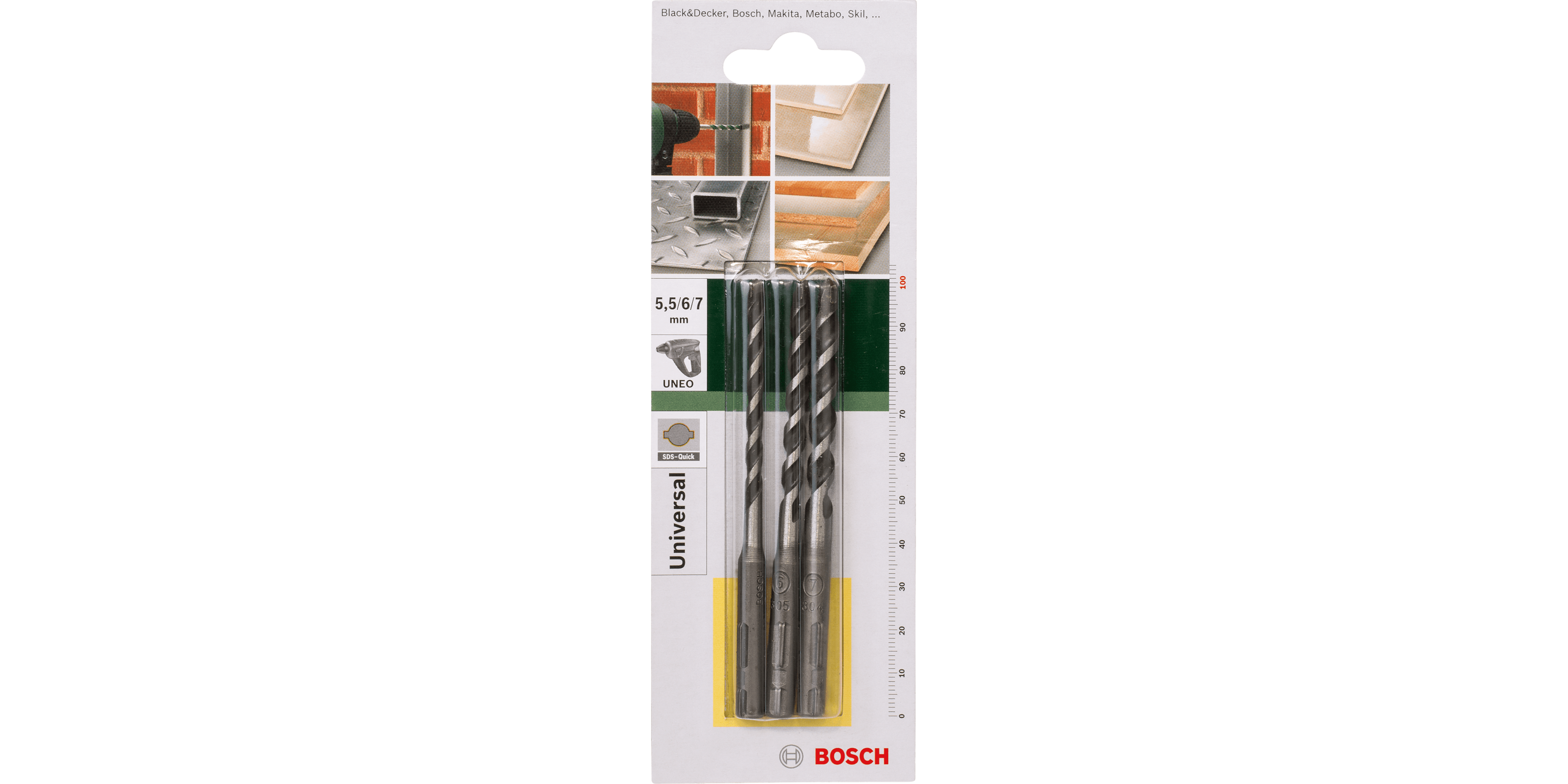 SDS quick Multi-Purpose Drill Bit Set 3 Pieces