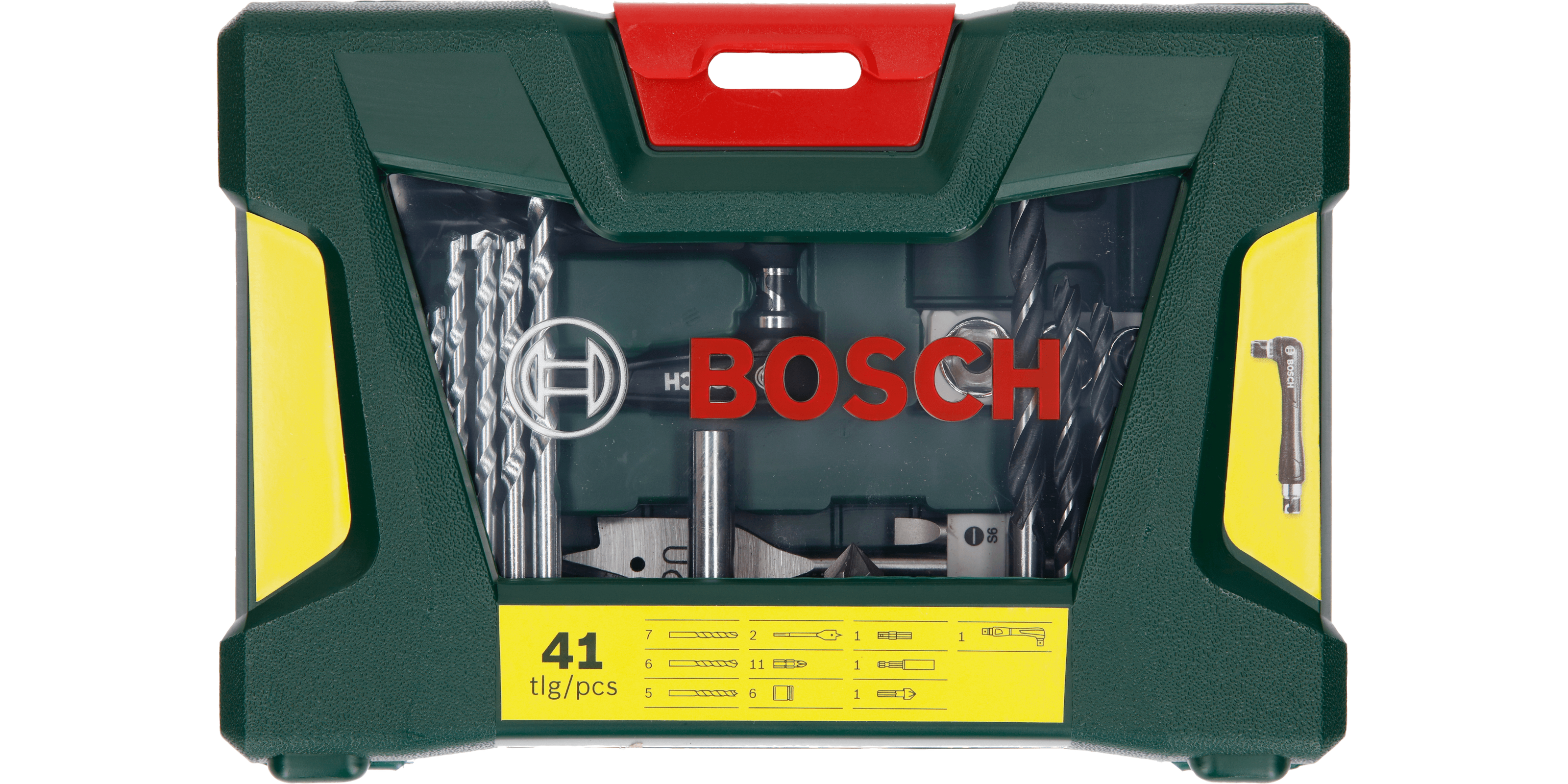 V-Line Drill- and Screwdriver Bit Set 41 pieces with angle driver