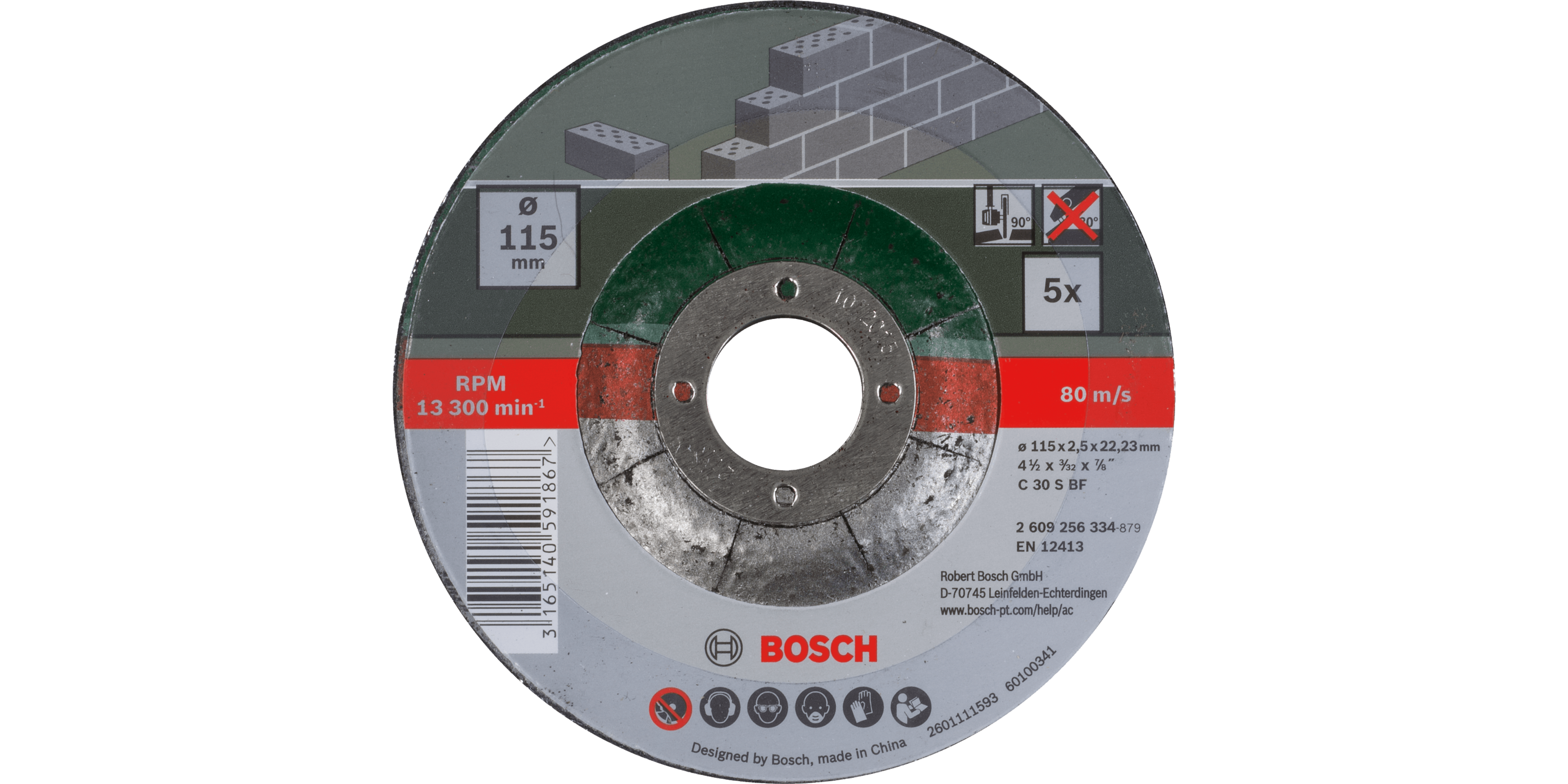 Cutting Disc for Stone Depressed Centre Set 5 Pieces