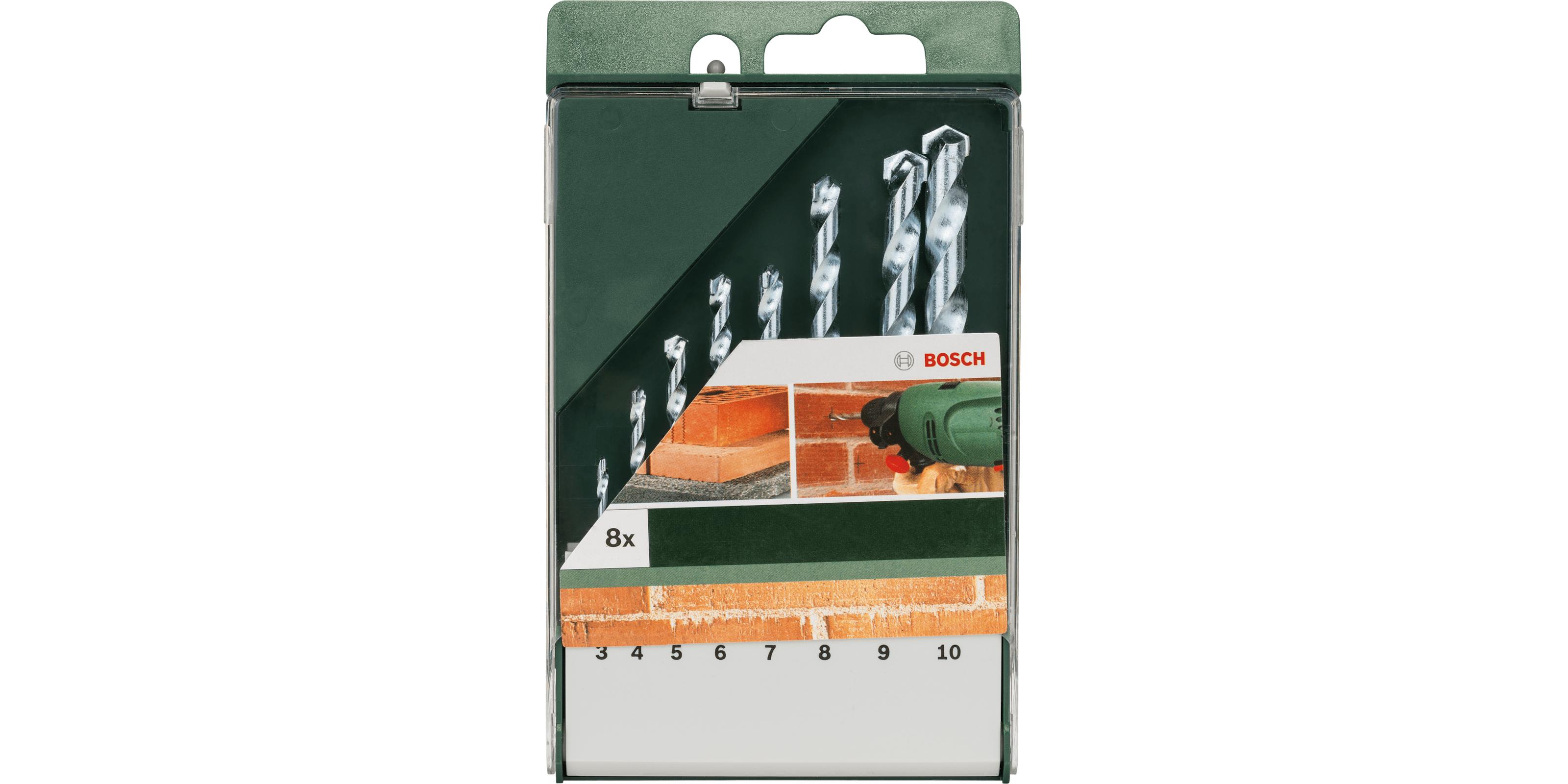 Masonry Drill Bit manufactured to ISO 5468 Set 8 Pieces