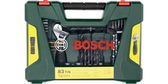 V-Line Drill- and Screwdriver Bit Set TiN-coated 83 pieces with LED torch and adjustable spanner