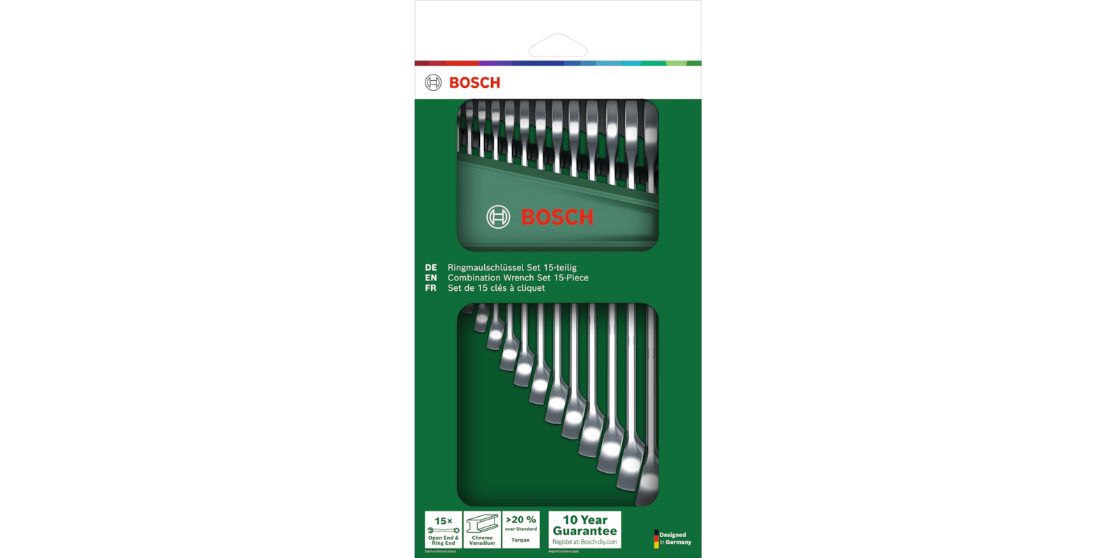 Combination Wrench Set 15-Piece