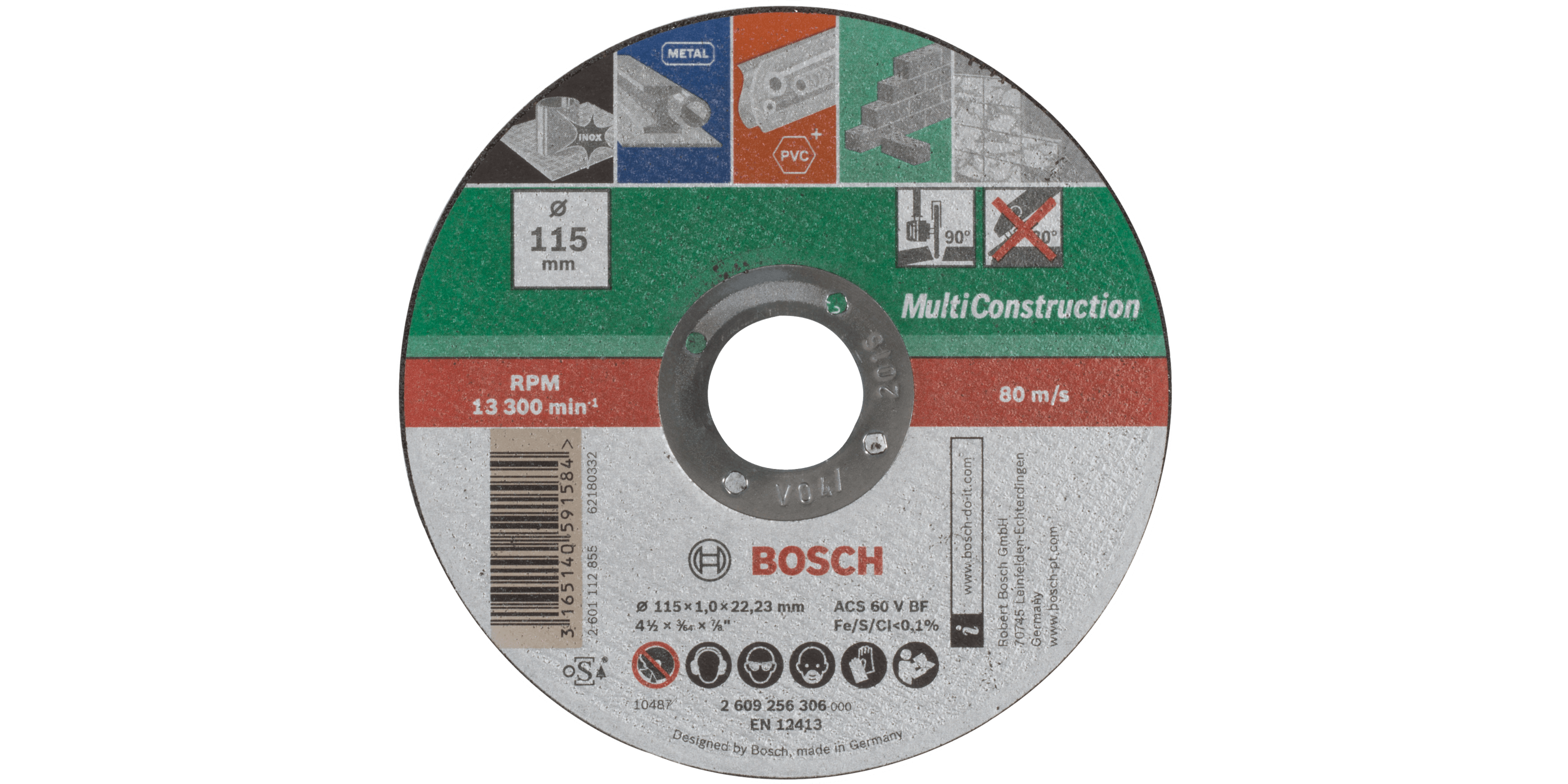 Cutting Disc for Multiconstruction Straight