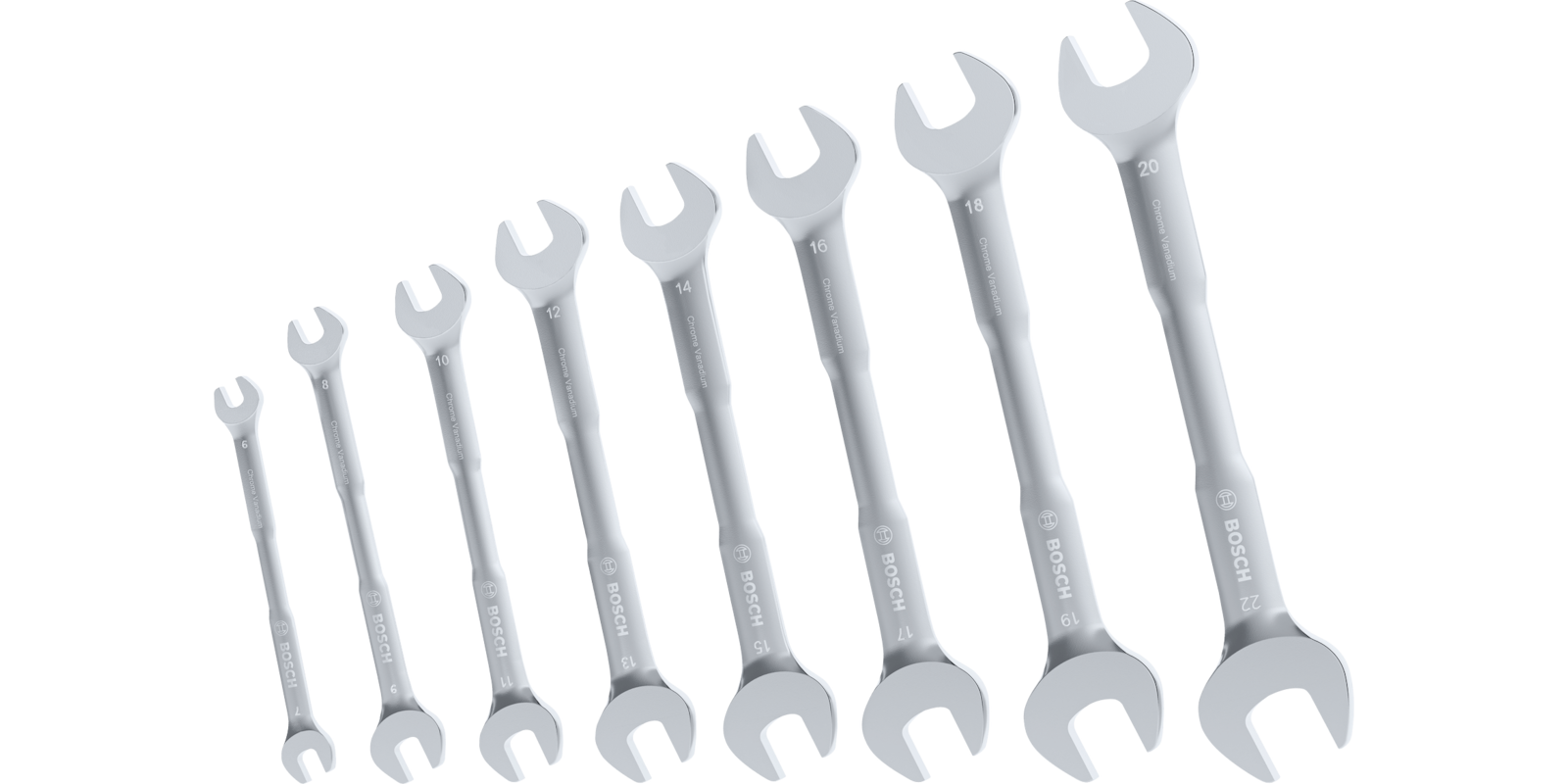 Double Open-End Wrench Set 8-Piece