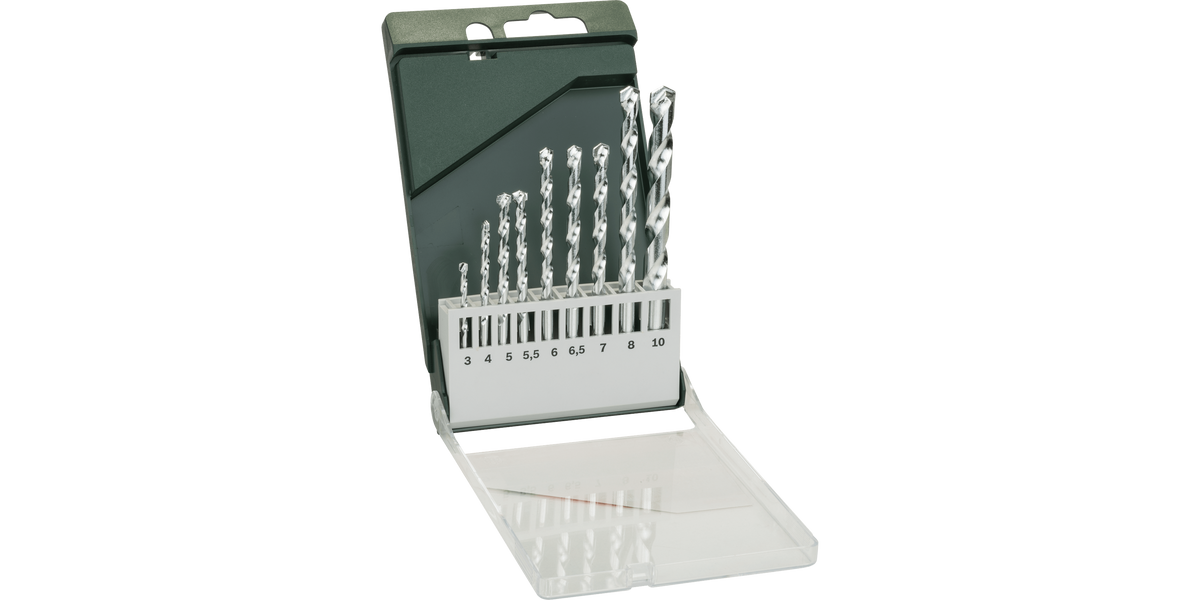 Masonry Drill Bit manufactured to ISO 5468 Set 9 Pieces