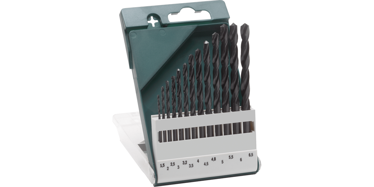 Metal Drill Bit HSS-R, DIN 338 Set 13 Pieces