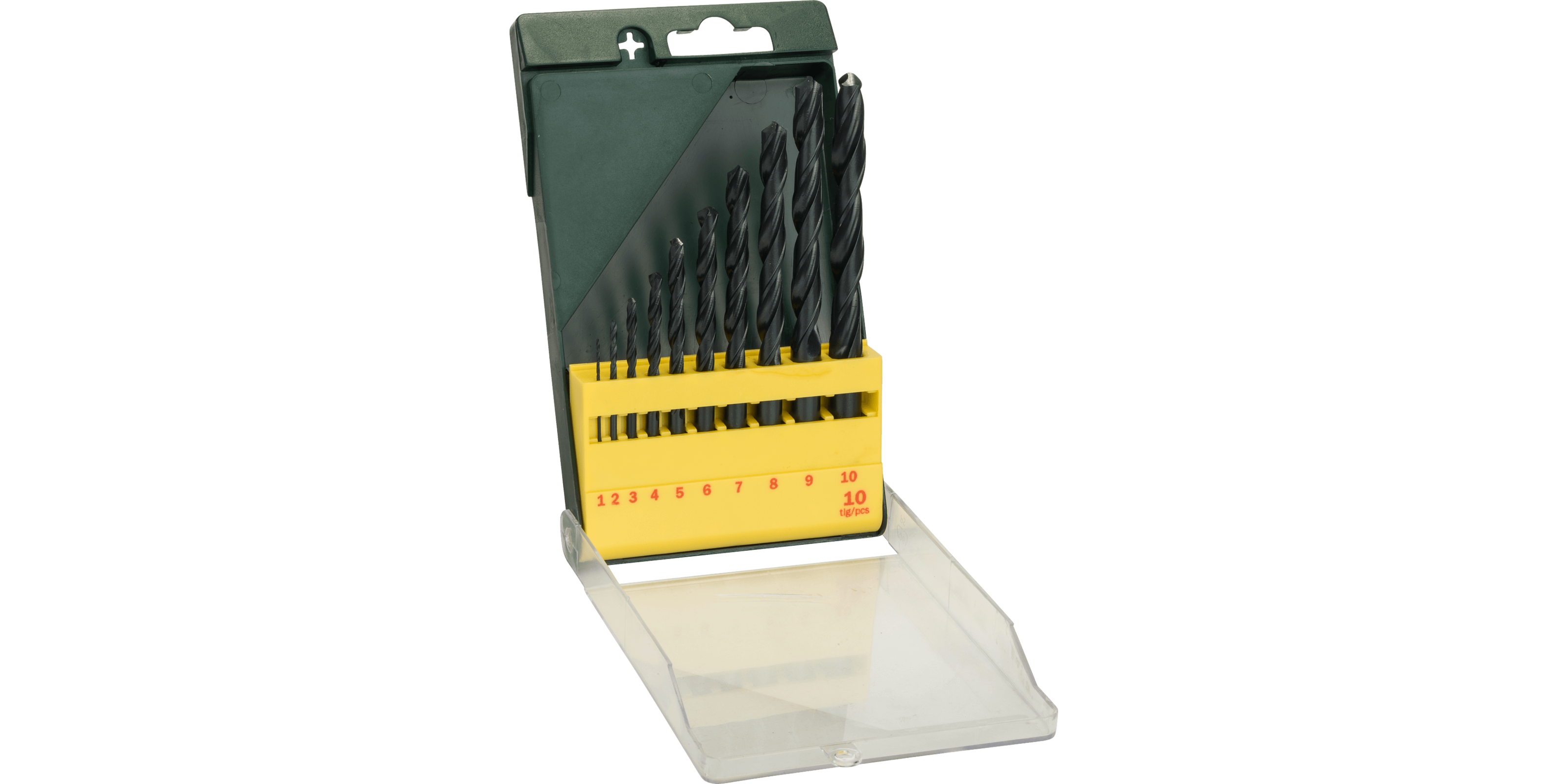 Metal Drill Bit HSS-R, Set 10 Pieces