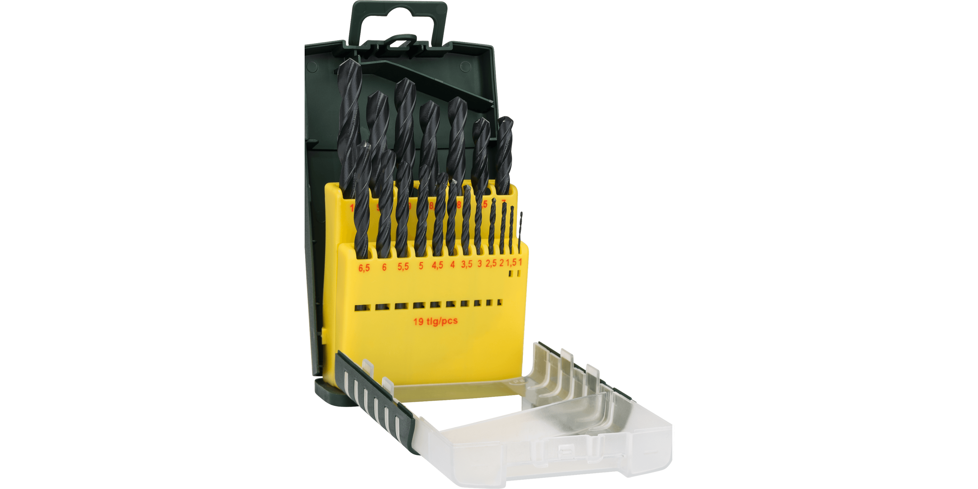 Metal Drill Bit HSS-R, Set 19 Pieces