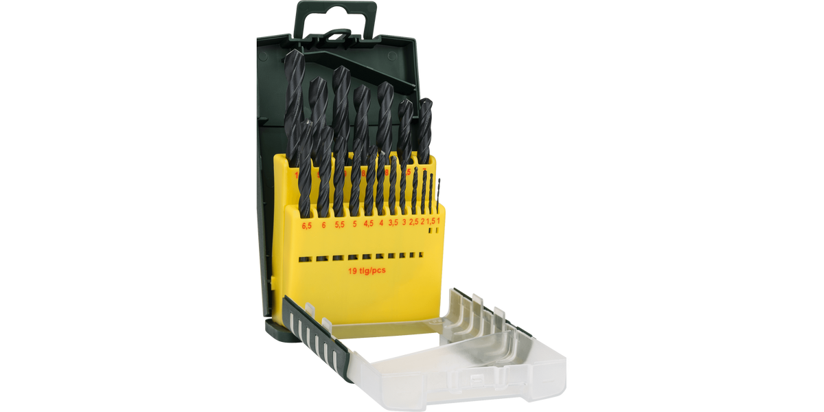 Metal Drill Bit HSS-R, Set 19 Pieces