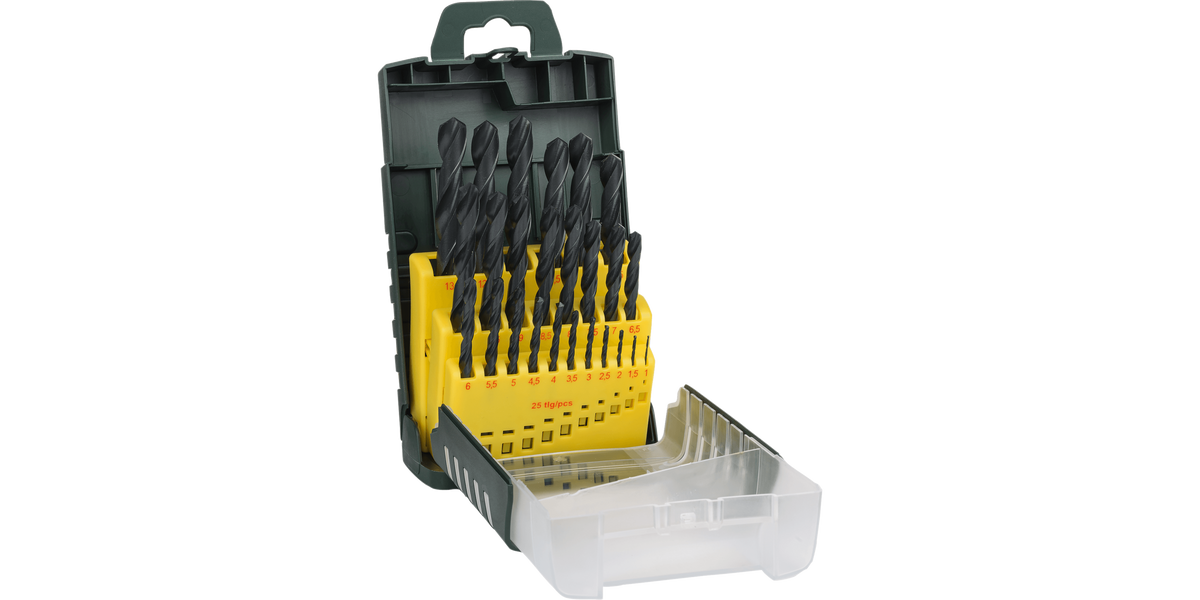 Metal Drill Bit HSS-R, Set 25 Pieces