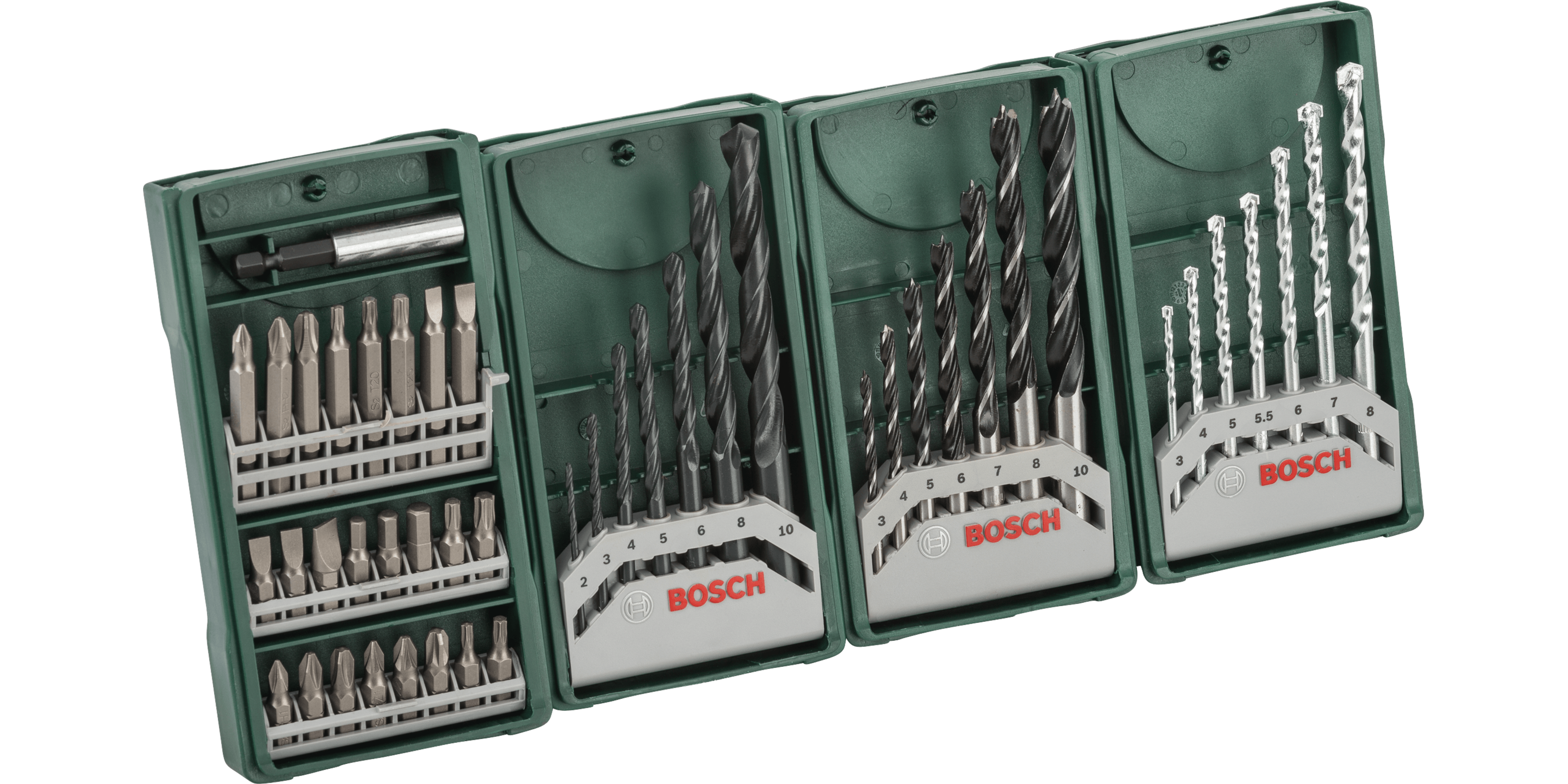 Mini-X-Line Drill and Screwdriver Bit Set Multipack 3+1
