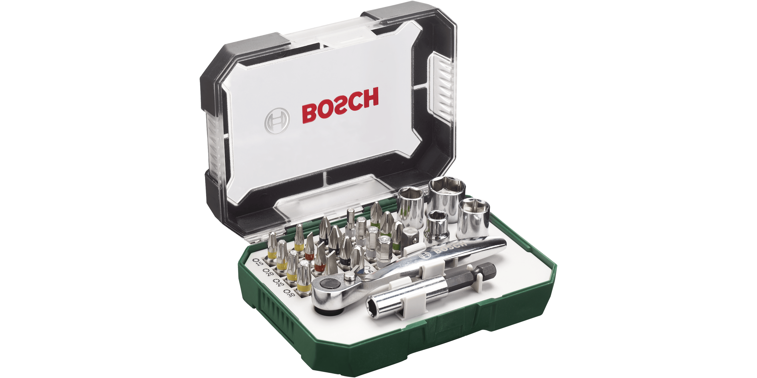 Screwdriver Bit Set 26 Pieces with Ratchet