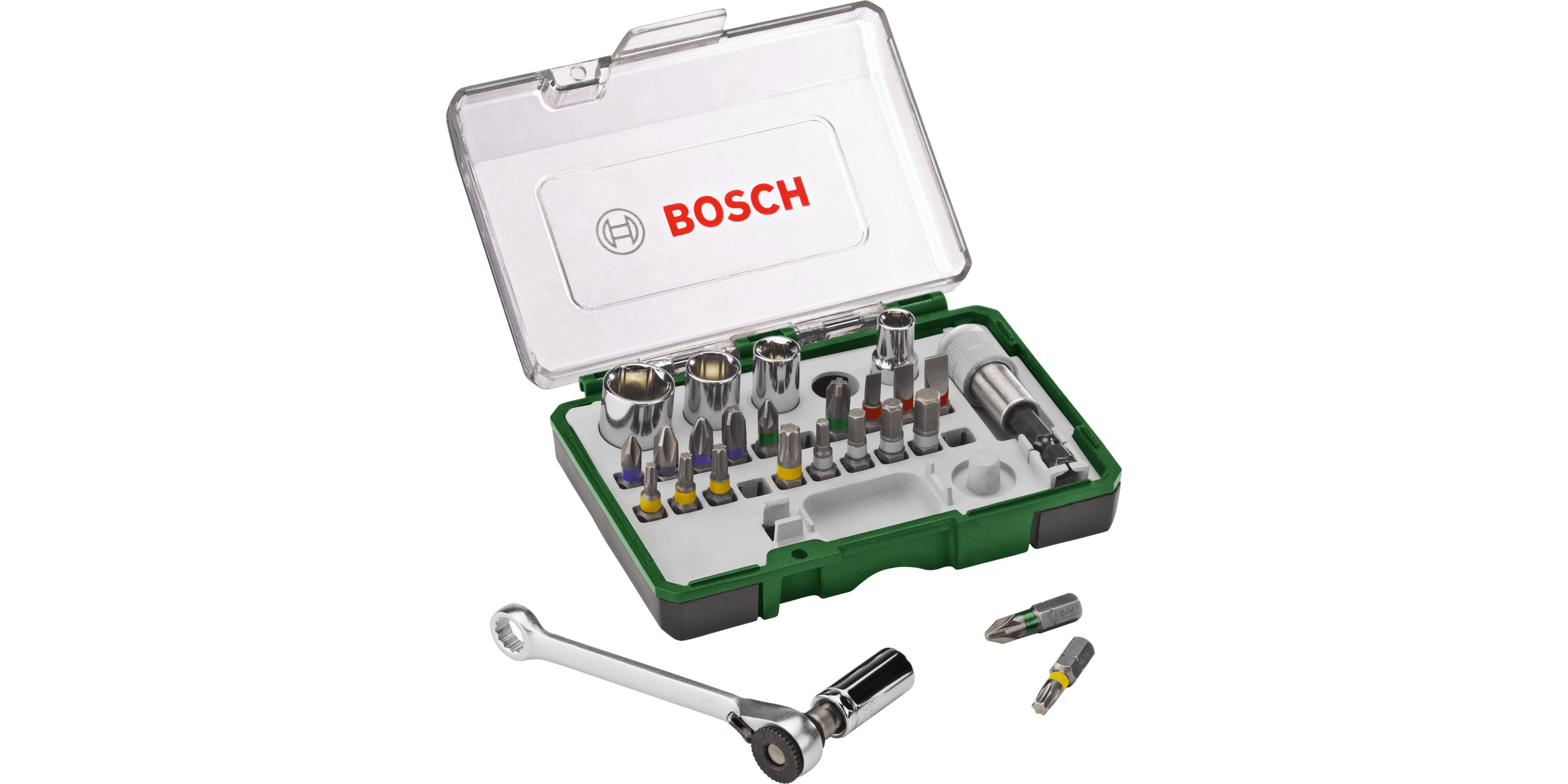Screwdriver Bit Set 27 pieces with Ratchet