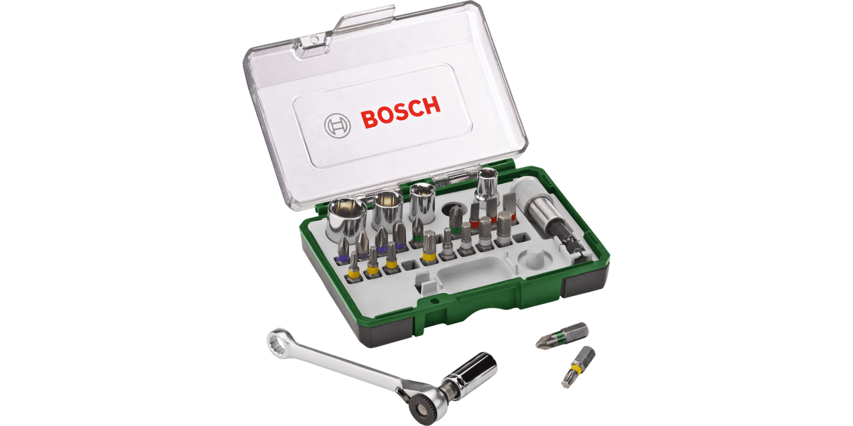 Screwdriver Bit Set 27 pieces with Ratchet