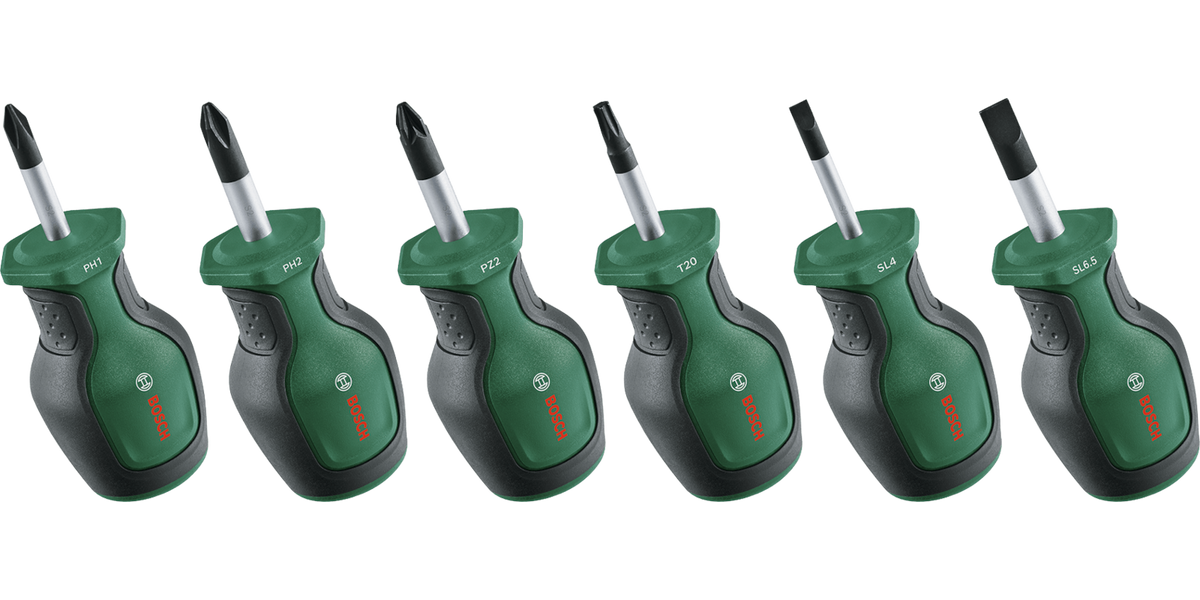 Stubby Screwdriver Set 6-Piece