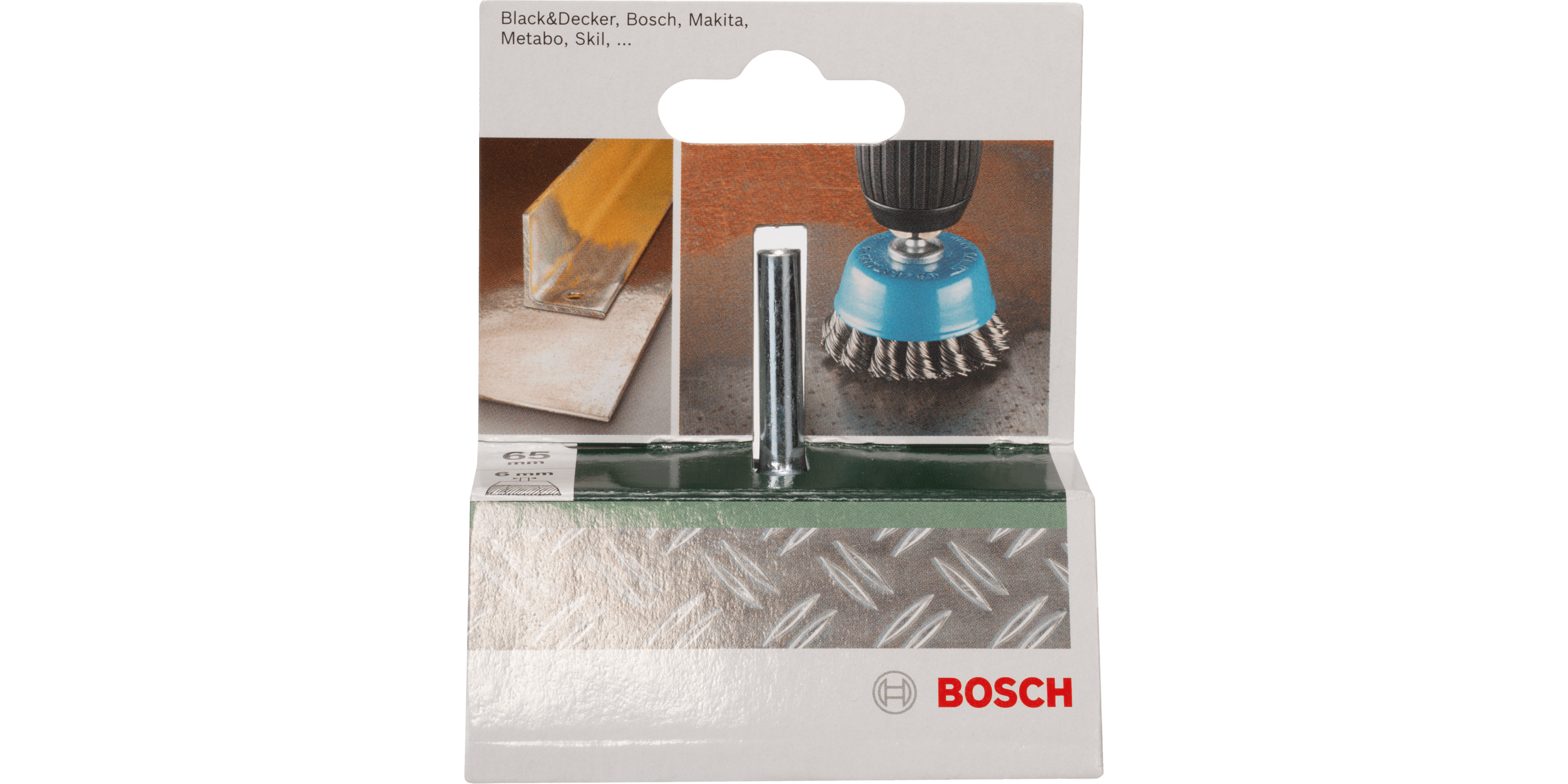 Wire cup brush for drills – Knotted wire, 65 mm