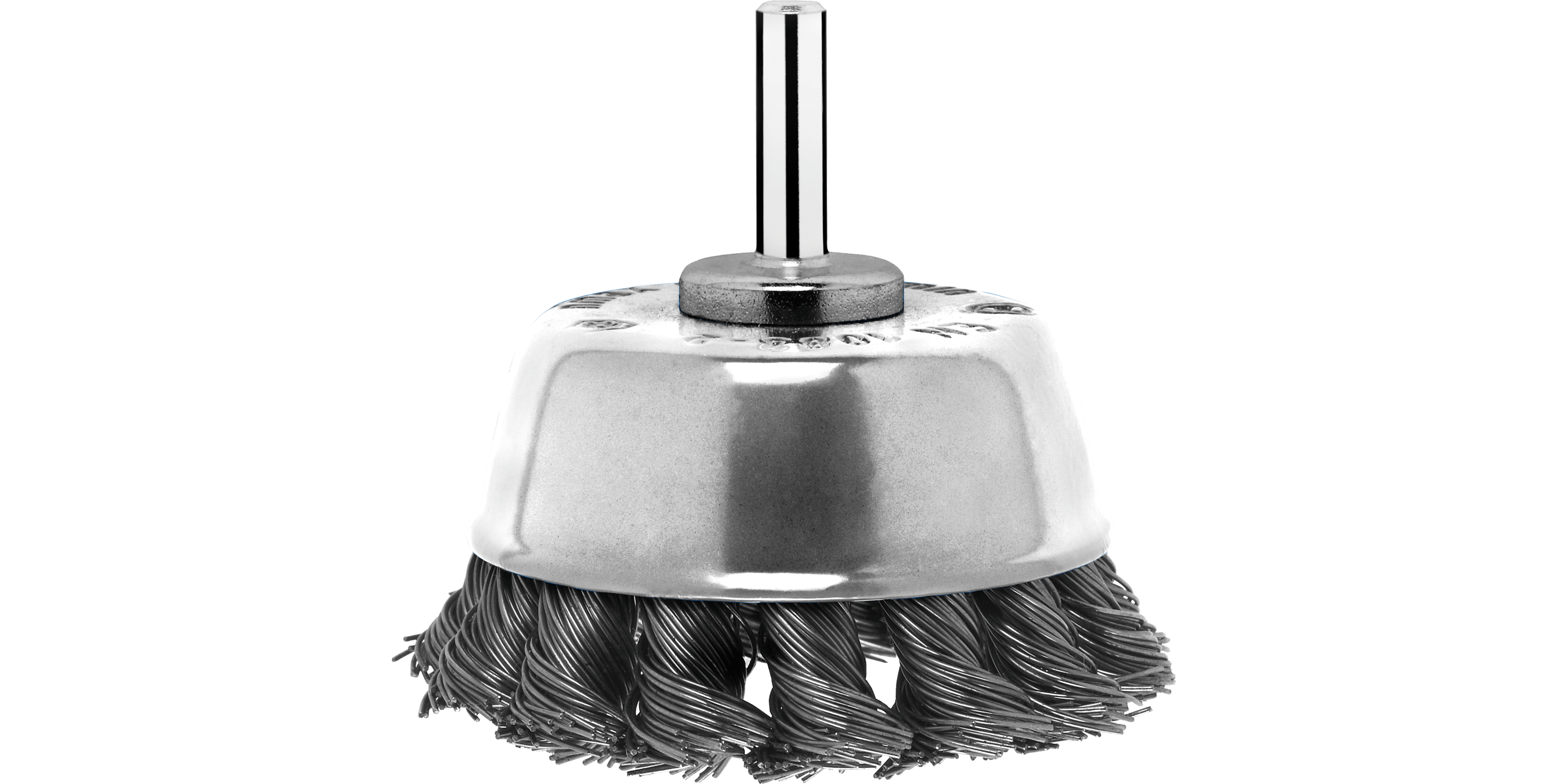 Wire cup brush for drills – Knotted wire, 65 mm