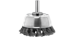 Wire cup brush for drills – Knotted wire, 65 mm