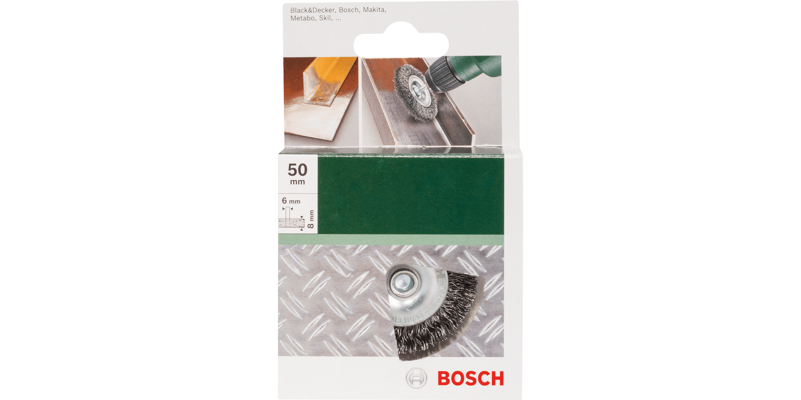 Wire wheels for drills – Crimped wire, 50 mm