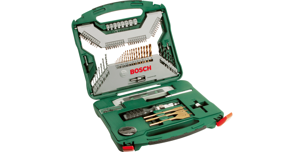 X-Line Drill- and Screwdriver Bit Set TiN-coated 100 pieces