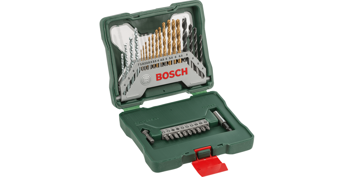 X-Line Drill- and Screwdriver Bit Set TiN-coated 30 pieces