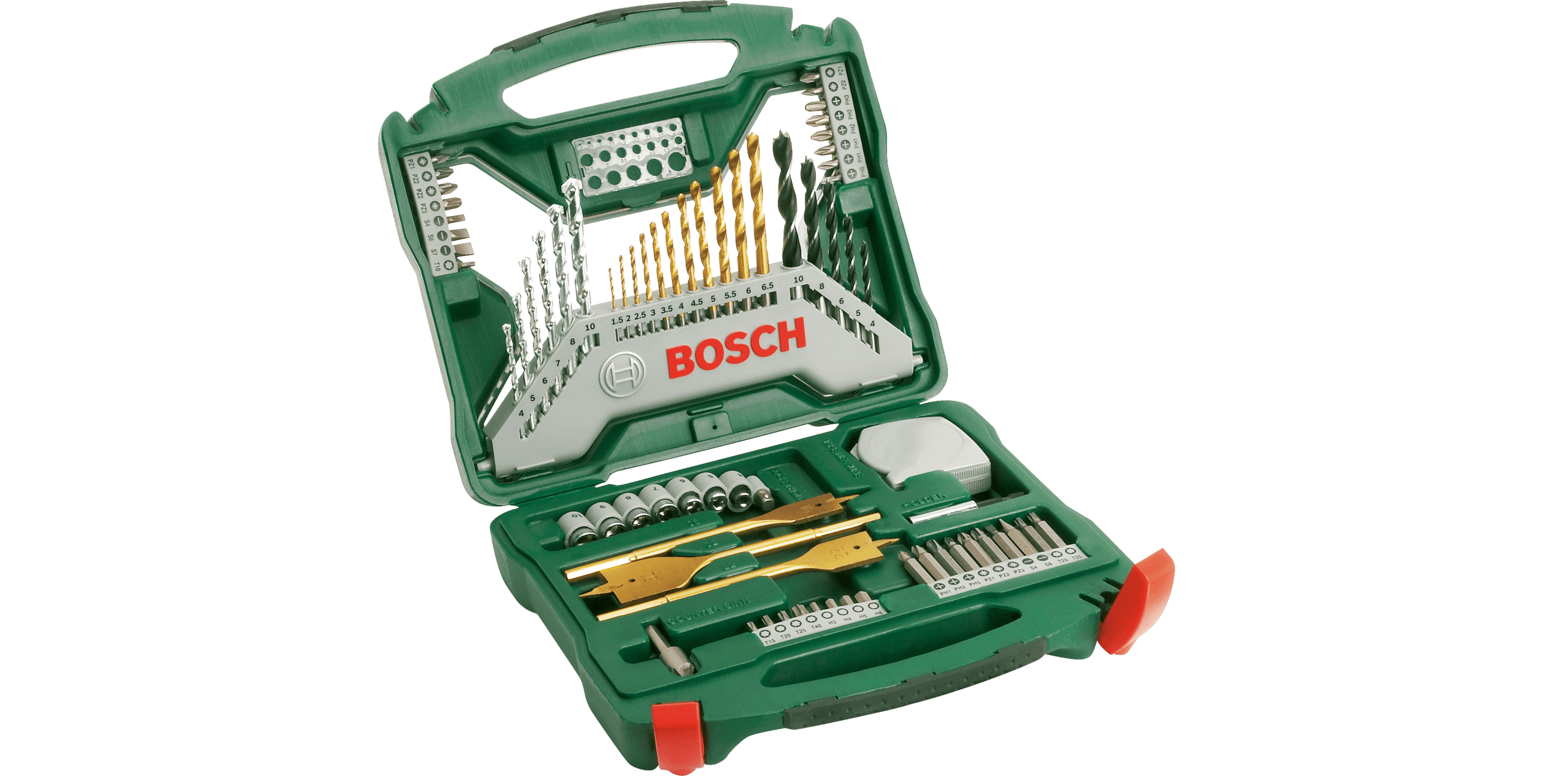X-Line Drill- and Screwdriver Bit Set TiN-coated 70 pieces