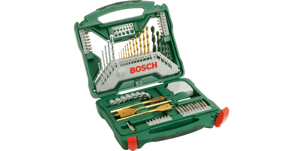 X-Line Drill- and Screwdriver Bit Set TiN-coated 70 pieces